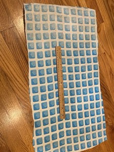 LARGE USED SQUARE INTEX POOL LINER PATCH - MEASURES ABOUT 13 INCHES BY 25 INCHES