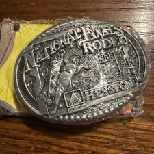 VTG 1998 Hesston National Finals Rodeo Small Belt Buckle NOS Advise