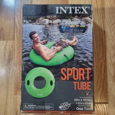 Intex Connect 'n Float Sport Tube 42in X 10.5in Inflatable Green Vinyl Handles