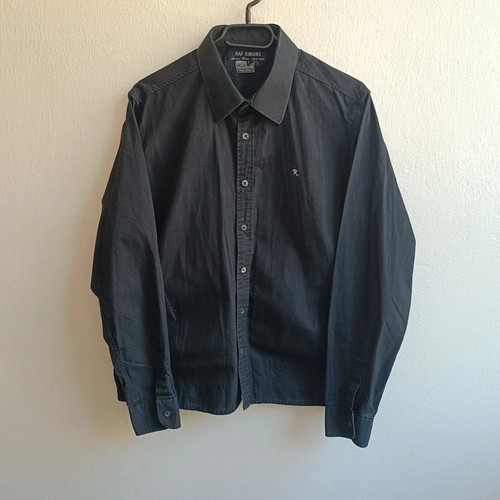 Raf Simons, Vintage RAF Simons Autumn/Winter 1998-1999 Black Shirt Mens S/M Made in Belgium