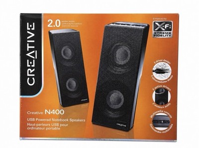 Brand New Creative Labs N400 Portable USB Speakers with X-Fi Technology