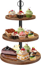 Cupcake Stand,3Tier round Rustic Cupcake Stand Holds 50Cupcakes