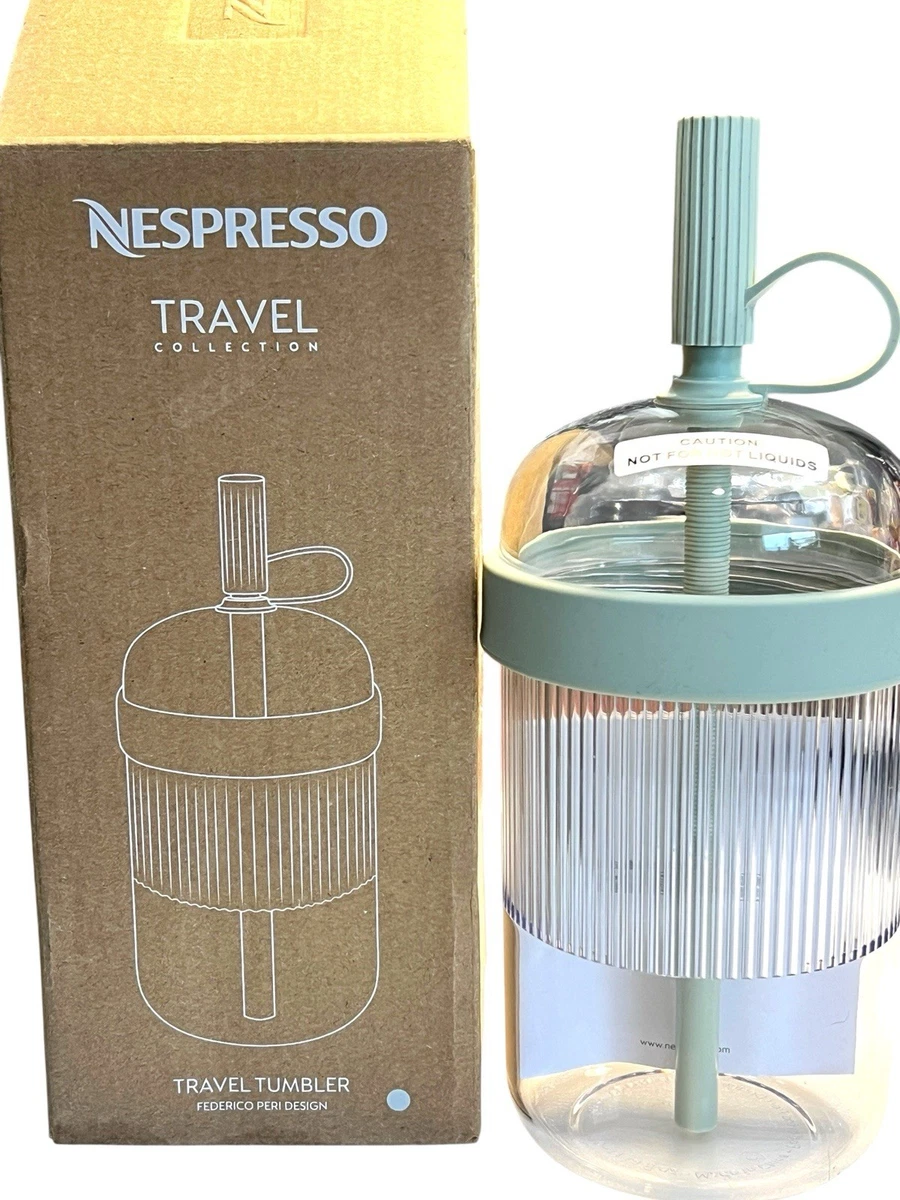 Vaso De Viaje Nespresso Nomad Color Pistacho - Acero Inoxidable, 540 Ml, Apto Lavavajillas, Para Bebidas Frías