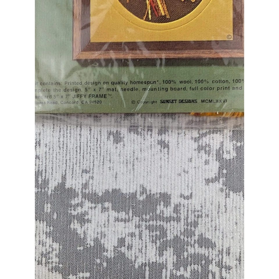 Kit de punta de aguja Jiffy Stitchery cardos dorados diseños de puesta de sol #278 Nuevo de Lote Antiguo Foto 4 de 4