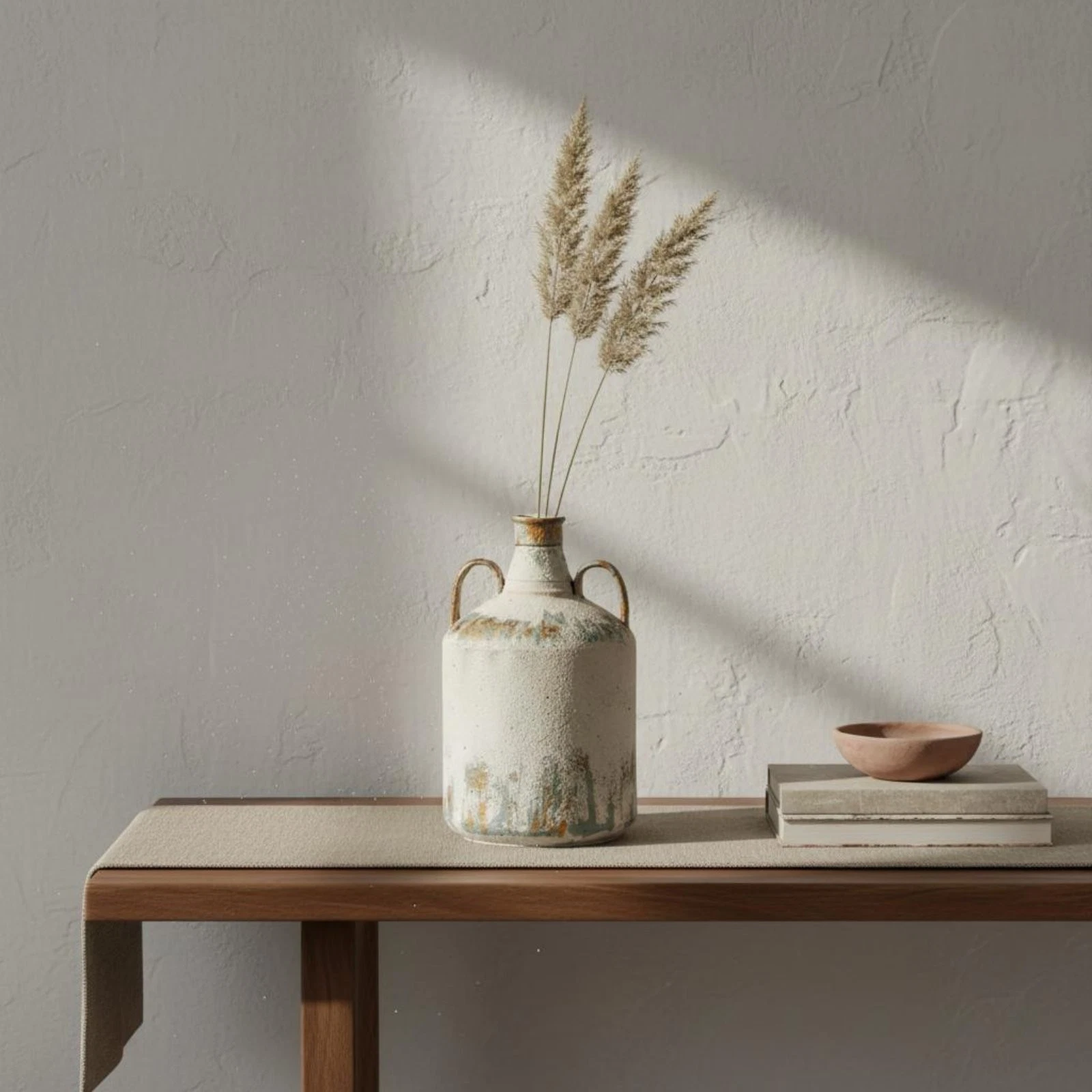 Weathered Elegance Planter Distressed Finish Rustic Vase Neutral Tones for