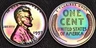 1957 PROOF Lincoln Wheat 1 One Cent MONSTER Rainbow Toning (63-75)