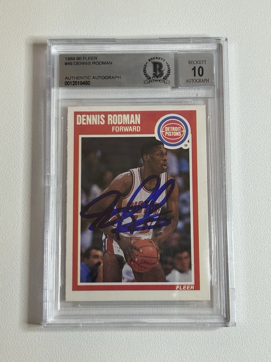 Dennis Rodman 10 Graded Basketball Autographed Sports Trading 