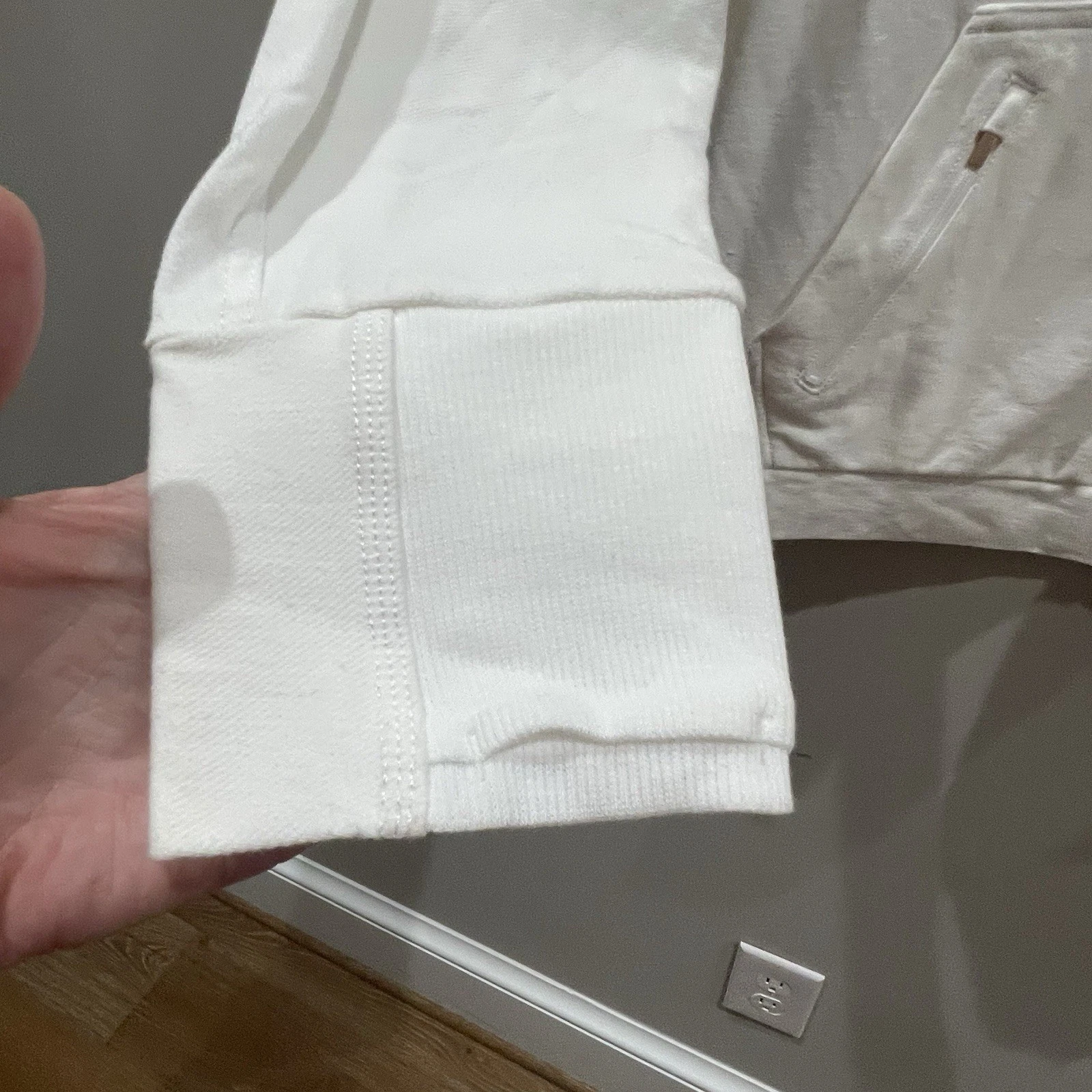 OFF WHITE FELPA LEGGERA THE LIMITED avorio felpa con cappuccio TAGLIA 2X più tasche NUOVA