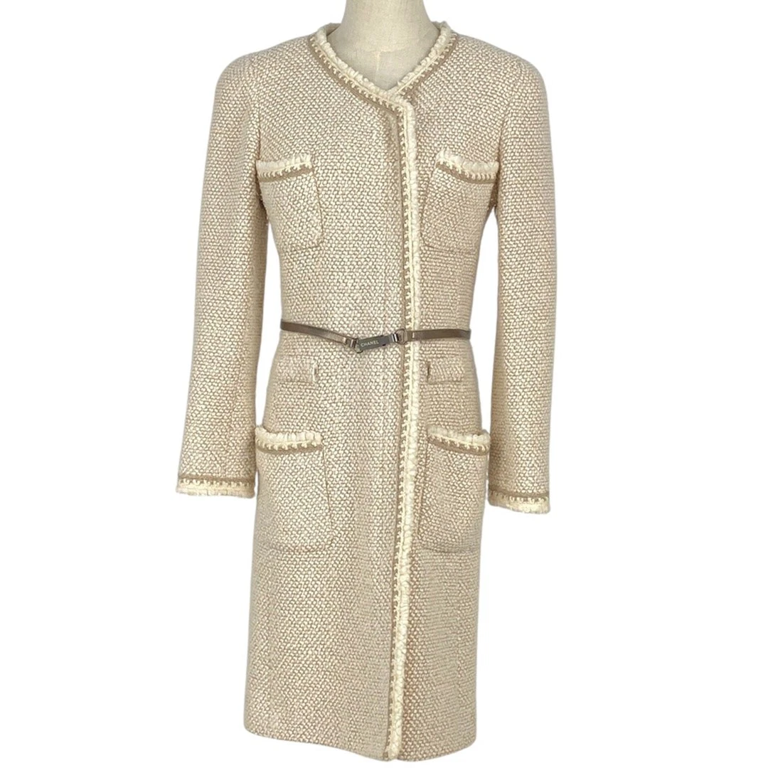 Giacca Chanel senza colletto con bottoni donna 36 usata