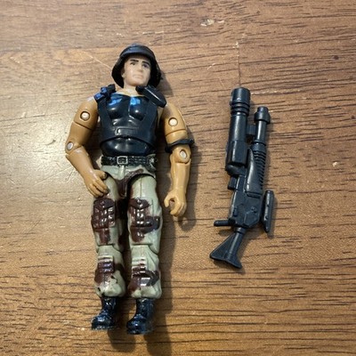 1986 US Forces American Defense 3.75'' Commando Hank Figure Remco w Gun Vest more