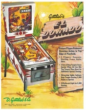 El Dorado Gottlieb Pinball Flyer / Brochure / Ad /