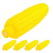  5pcs Realistic Corn Dog Toys Squeaky and Chewable Interactive Pet Toys for Dogs
