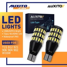 AUXITO Super Bright 3000LM 921 T15 912 LED up Back Reverse 6000K White Lights X2