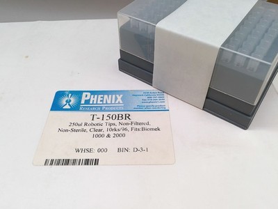 10x 96 Phenix T-150BR 250 Robotic Tips Non-Filtered Biomek 1000 2000 NEW Old Stk
