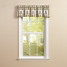 Butterfly Garden Patch VALANCE 14X60 Seersucker Plaid Pink Green Ivory Park