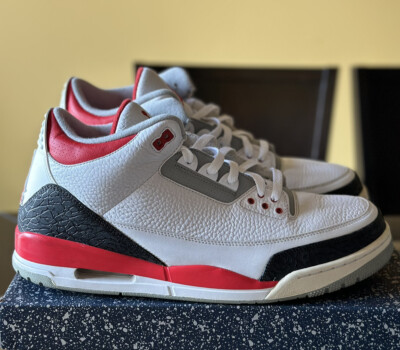 Nike Air Jordan 3 Retro Fire Red 136064-120 Men's Size 15 | eBay