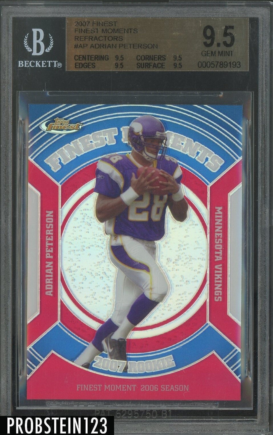 Adrian Peterson SP Chirography NFL Imagery Autographs #AP Emerald