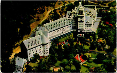 Aerial View of Hotel Claremont Berkeley California 1940s Chrome Postcard Unused