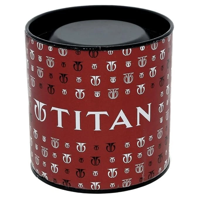 Reloj con correa de cuero analógico esfera azul Titan Lagan para hombre-NS1713WL01 Foto 4 de 4