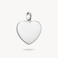 Thomas Sabo Charm AnhäNger Herz Platte 925 Sterlingsilber Poliert CC1274-001-21