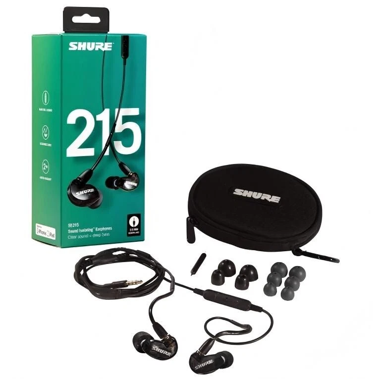 NEW Shure SE215 Professional Sound Isolating In-Ear Earphones Headphones - Black - Image 4 of 4