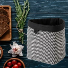 IKEA VEKFISK Fruit / Bread Basket Black/white  9x10" 105.197.18