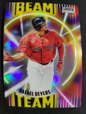 2022 Topps Stadium Club Chrome Rafael Devers BEAM TEAM REFRACTOR card Red Sox