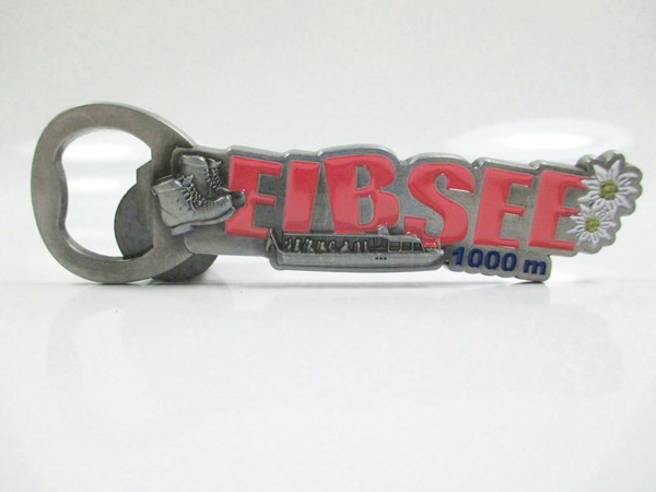 Eibsee Zugspitze Bayern FlaschenöFfner Metall Magnet Souvenir Edelweiss-image