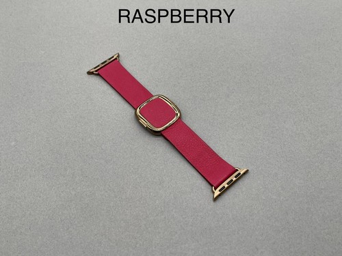 Bracelet cuir véritable Apple Watch boucle moderne 42 mm 41 mm 40 mm TOUTES COULEURS - Photo 14/29