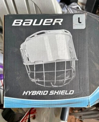 Bauer Hybrid Hockey Helmet Shield | Half Visor Bubble Cage Combo CSA HECC CE