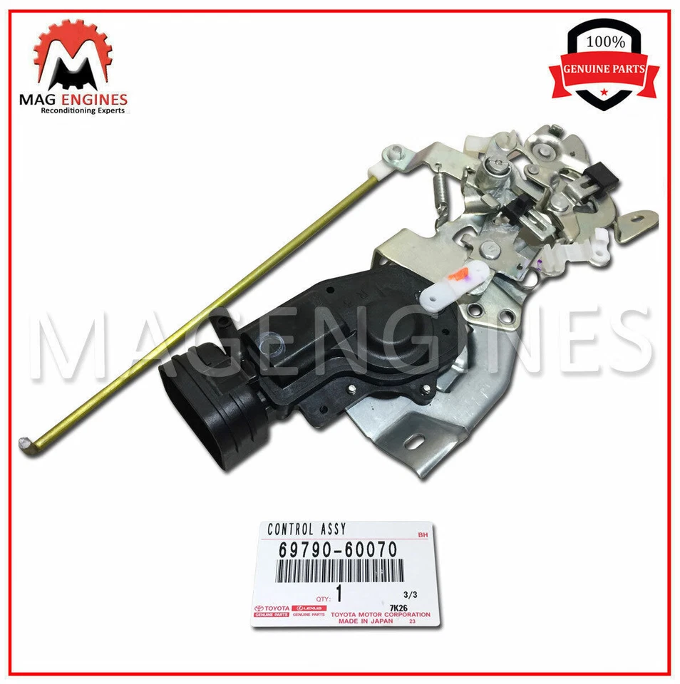 69790-60070 GENUINO OEM CONJUNTO DE CONTROL DE CERRADURA DE PUERTA TRASERA PARA LAND CRUISER LEXUS LX470 Foto 2 de 4