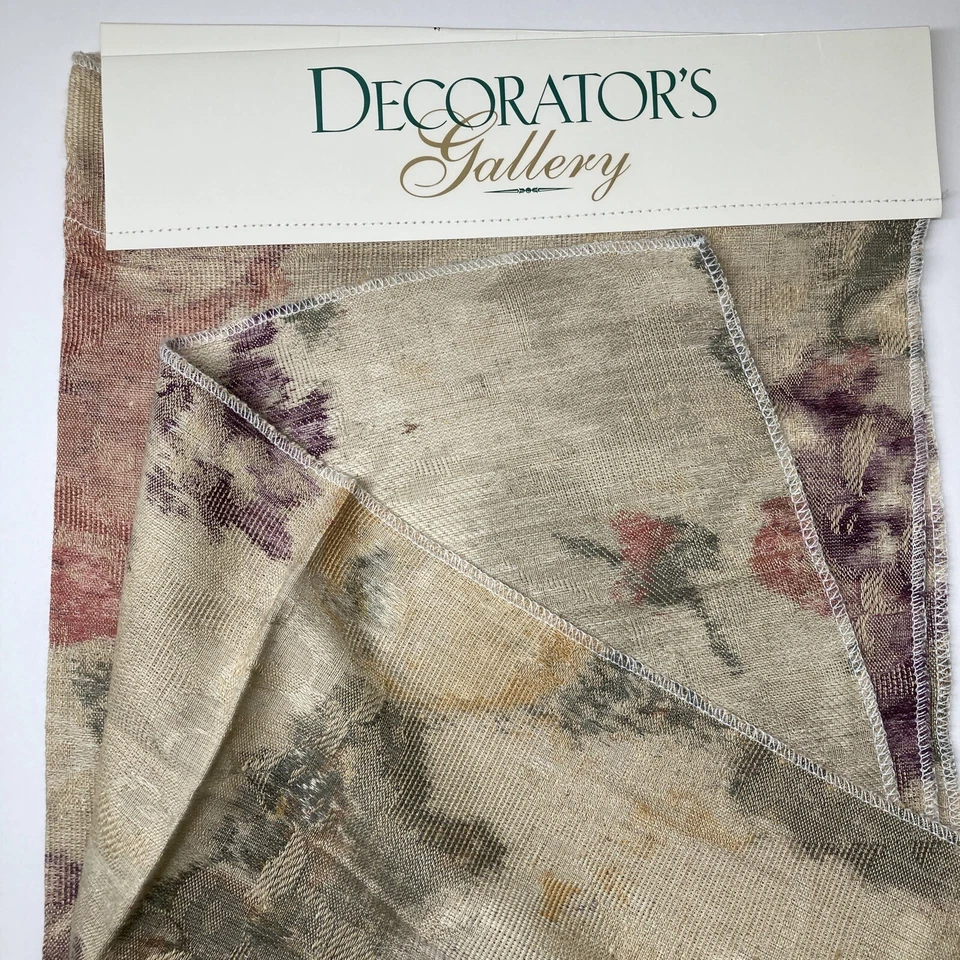 Decorators Gallery tecido estofado amostra 26" painel quadrado rayon linho floral - Imagem 3 de 4