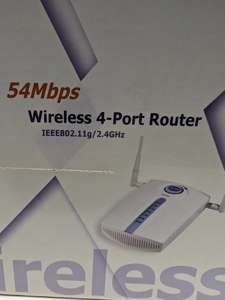 SEALED NEW ZyXEL Zyair G-2000 Plus 54 Mbps 4-port 10/100 Router Wireless - Image 4 of 4