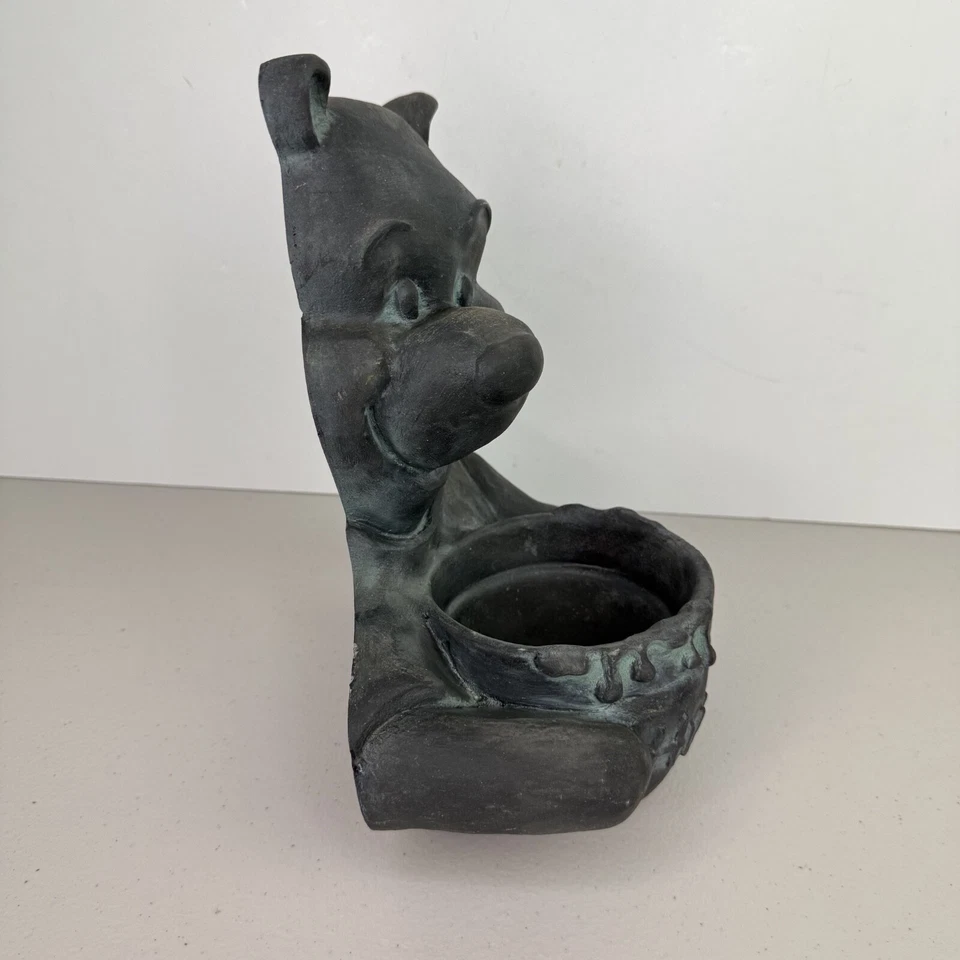 Estátua de jardim Disney Winnie The Pooh vaso de flores plantador vintage - Imagem 4 de 4