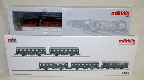 Märklin 39782 und 43353 BR 78.10 und Reisezugwagen-Set Epoche III neuwertig OVP