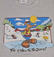 Vintage 1987 Thin Ice This Is Where The Fun Starts Single Stitch Women's Large