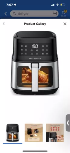 Taotronics Air Fryer 8-in-1, Smartouch 5.3 Quart
