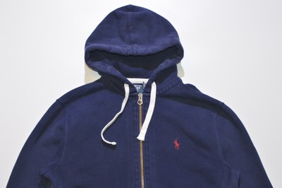 PRL Polo Ralph Lauren Vintage Full-Zip Navy Blue Hoodie Small Red Pony Size  M | eBay