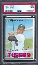 1967 Topps # 540 Norm Cash Tigers NM PSA 7
