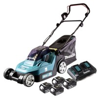 Makita Dlm 382 PT4 RasenmäHer 36 V ( 2X 18 V ) 38 Cm + 4X Akku 5Ah + Doppellader