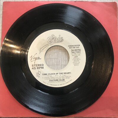 4 CULTURE CLUB Vinyl 45 Records Boy George NEW WAVE Promo Only