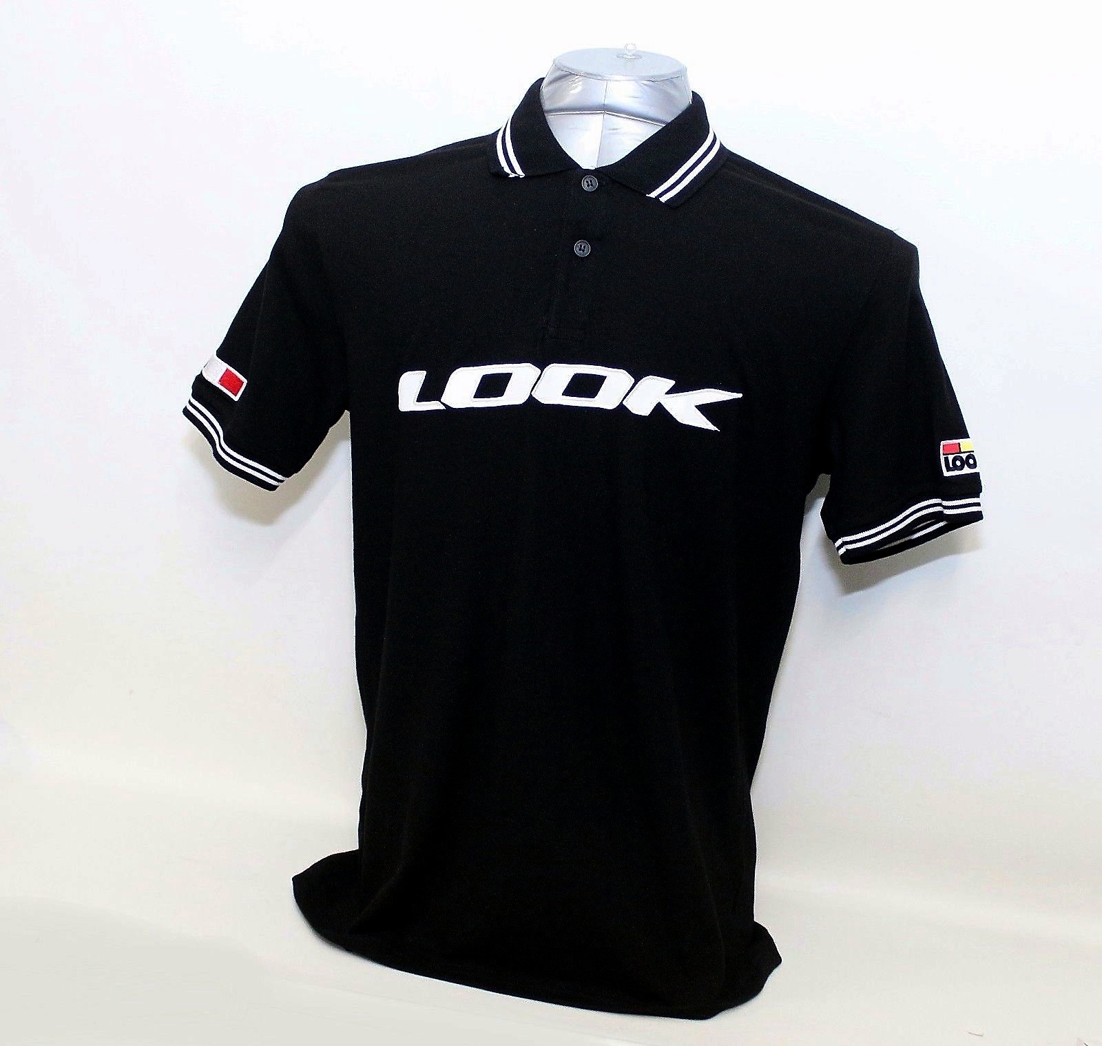 LOOK Camicia di Polo abbigliamento sportivo nero ERL XL 92% cotone - 8% spandex LOOK Camicia di Polo abbigliamento sportivo nero ERL XL 92% 92% XL cotone - 8% spandex ed28f0
