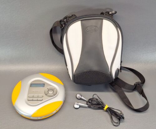 Memorex CD Player Portable Orange Silver Radio MPD8860 2006 Retro Bundle W/ Case - Picture 1 of 15