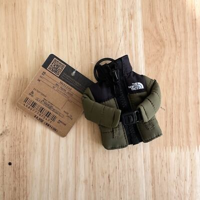 #ad NWT The North Face Mini Nuptse Jacket Keychain Key Holder Japan Exclusive Olive $65.00