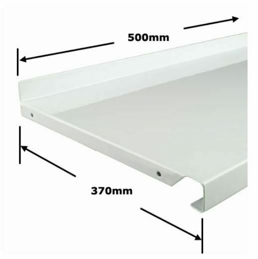Twin Slot Shelf White 370mm x 500mm