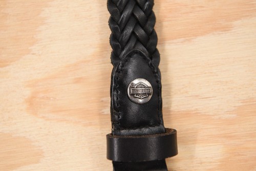 Harley-Davidson Braided Black Leather Belt Size 30 - Picture 13 of 15