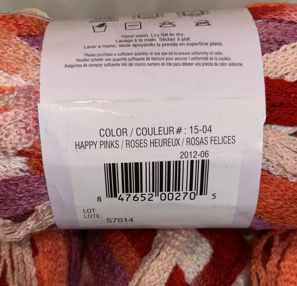 Premier Yarns Starbella Yarn Happy Pinks Color 04 Acrylic 6 PLY Lot Of 4 - Image 3 of 3