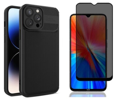 Case Cover+Tempered Glass Spy for Xiaomi Redmi Note 12/12 Pro/12 Pro
