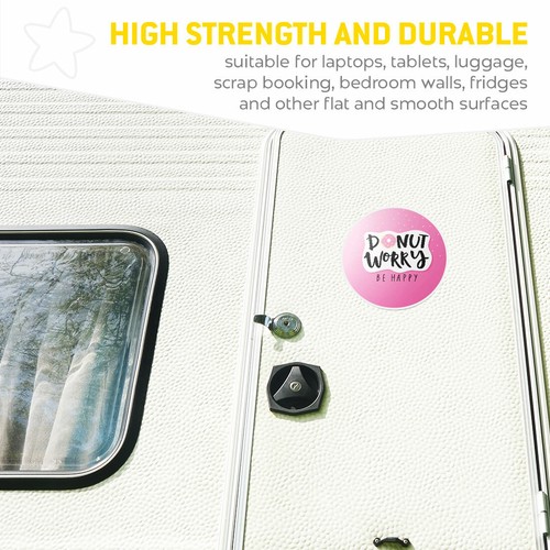 2 x Vinyl Stickers 20cm - Donut Worry Be Happy Quote Motivation Cool Gift #15512 - 第 7/9 張圖片