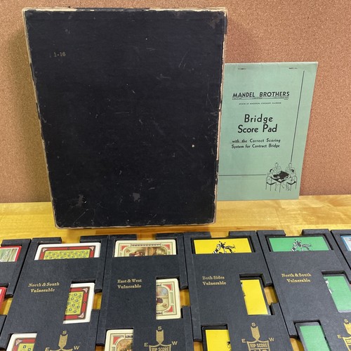 Vtg Bridge Set Has 16 Boards & 6 Decks With Box Geo. P. Nairn & Co Dolton IL VGC - Picture 3 of 20